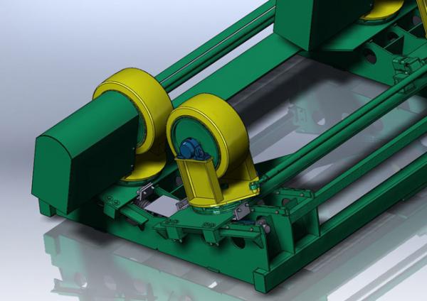 Транспортный рольганг спиралевидной подачи труб