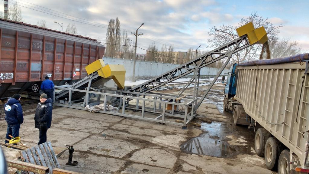 Мобильный разгрузчик вагонов