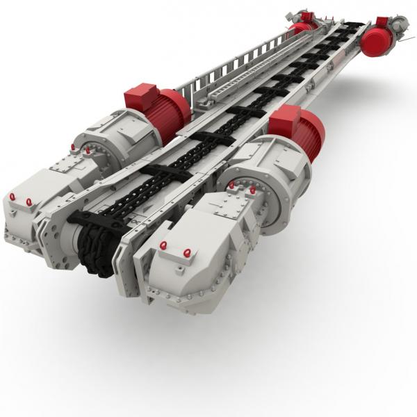 Горно-шахтный скребковый конвейер